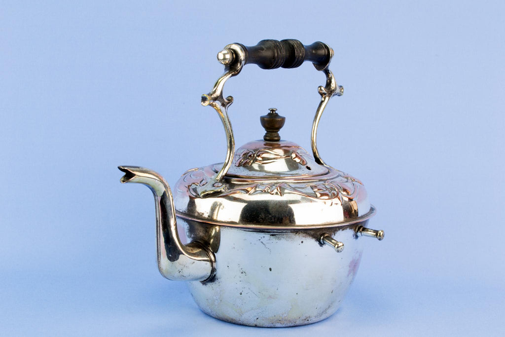 Art Nouveau Kettle on Stand, English 1890s