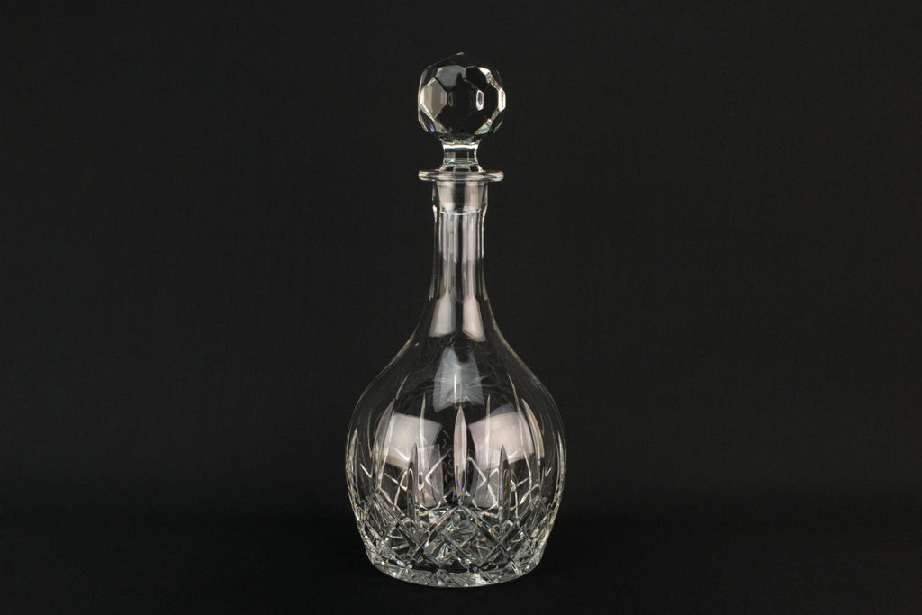 Large cut glass port or sherry wine decanter