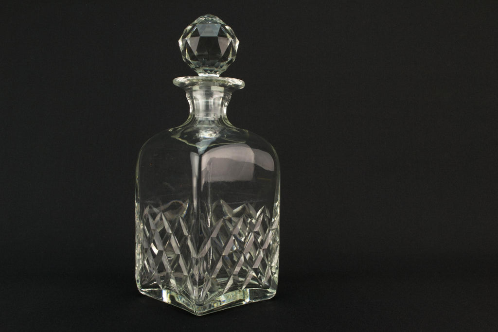 Square Whisky Cut Glass Decanter