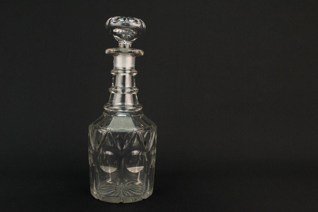 Cut Glass Medium Decanter, English 1830s