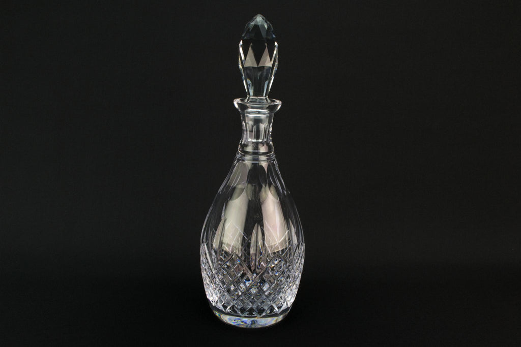 Edinburgh Crystal Cut Glass Barrel Decanter