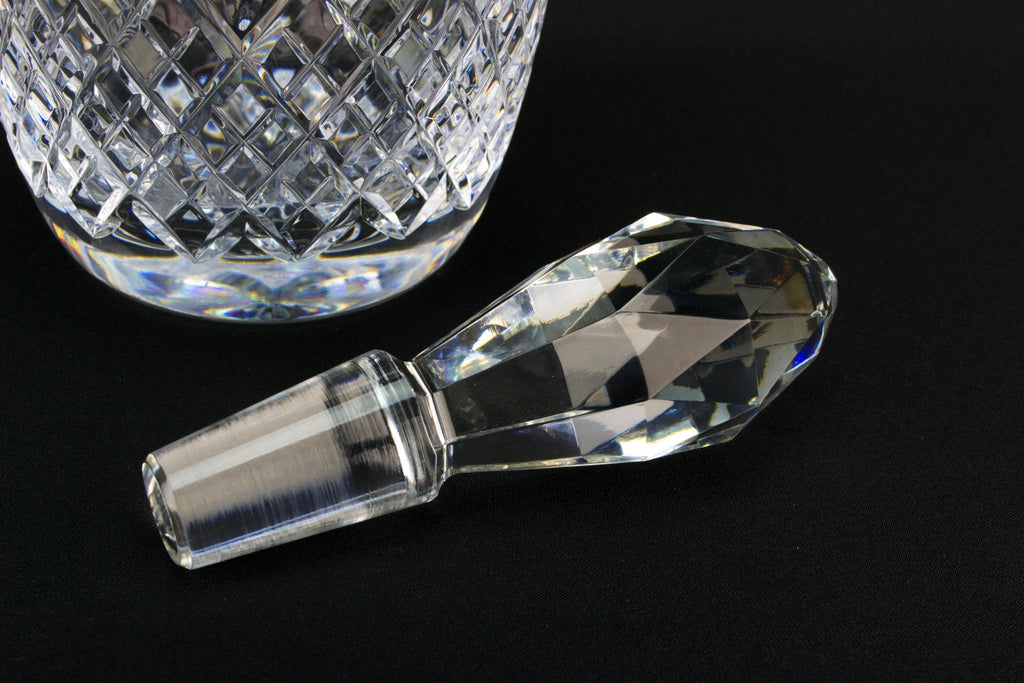 Edinburgh Crystal Cut Glass Barrel Decanter