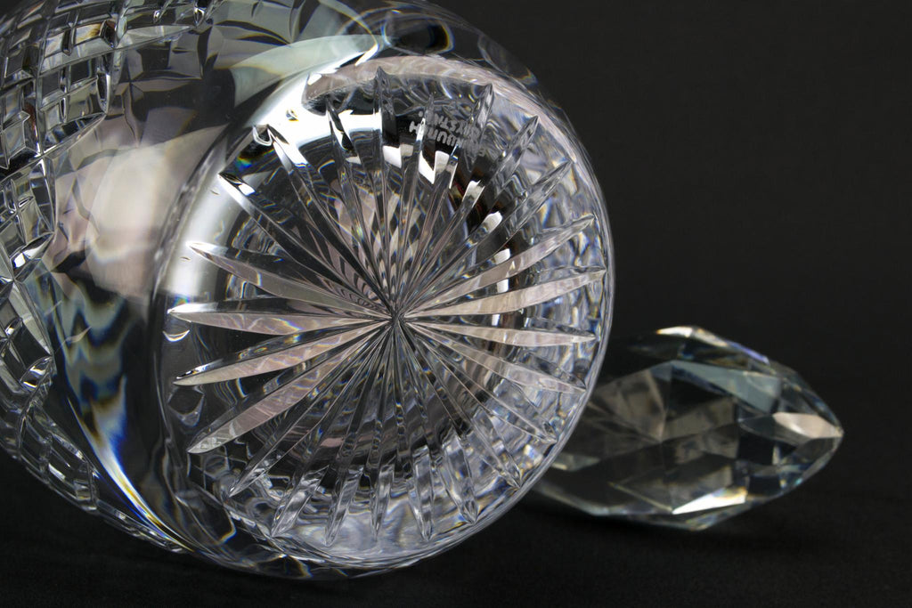 Edinburgh Crystal Cut Glass Barrel Decanter