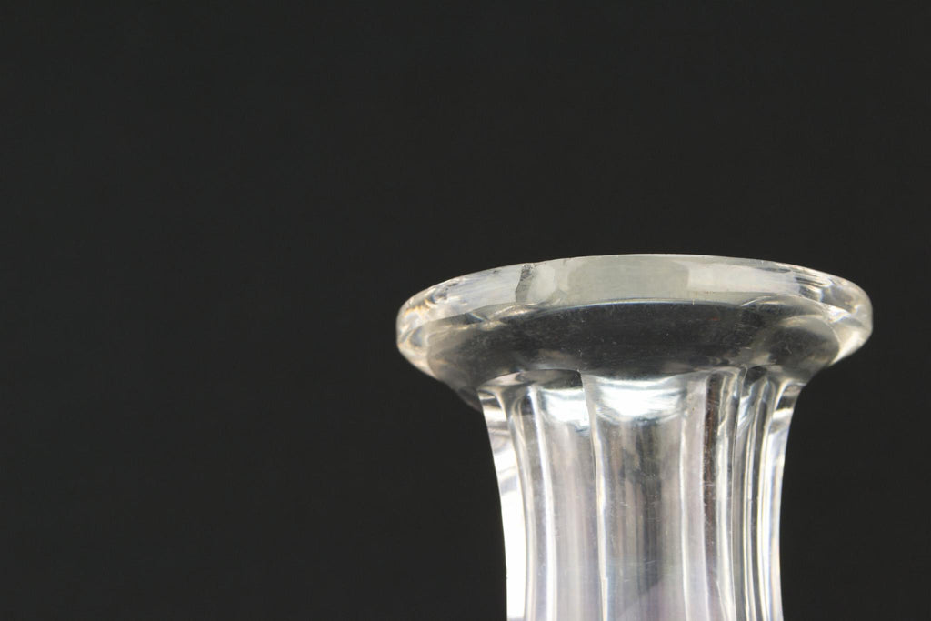 Cut Glass Medium Globular Decanter, English Late 19th Century