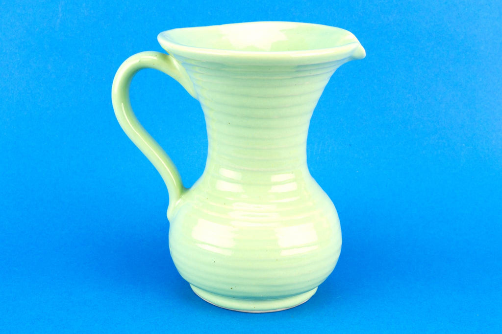 Green Ceramic Water Jug, English Mid 20th Century