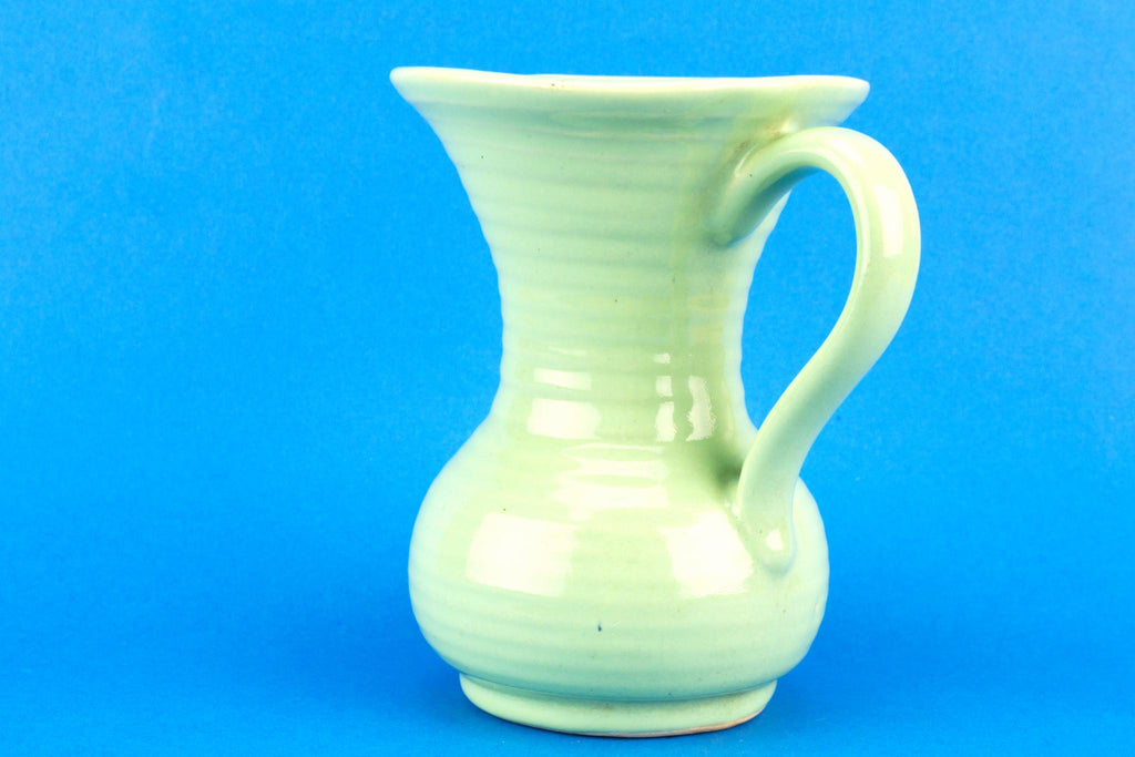 Green Ceramic Water Jug, English Mid 20th Century