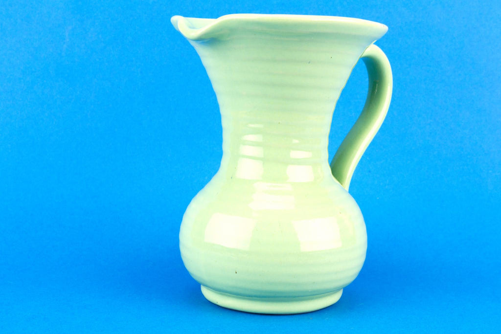 Green Ceramic Water Jug, English Mid 20th Century