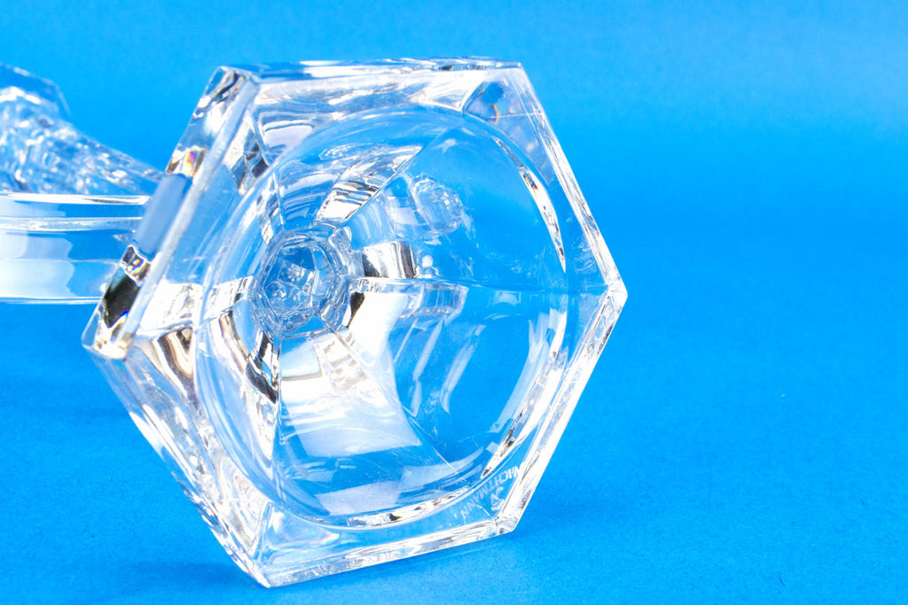 Medium Three Branch Crystal Glass Candelabra by Nachtmann