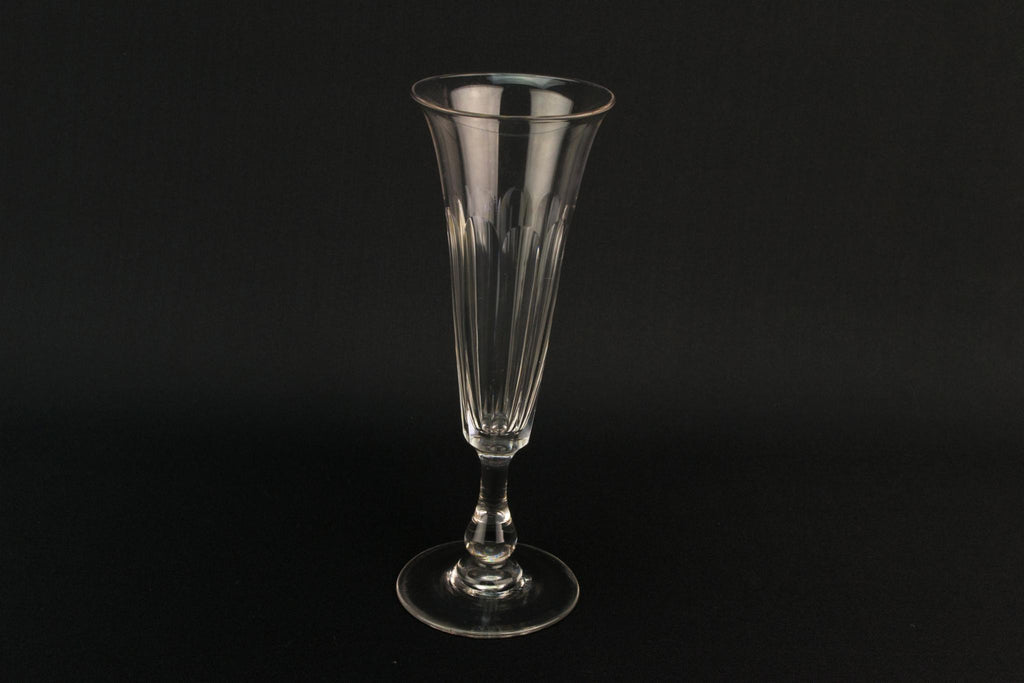 Cut Glass Champagne Flute, English Mid 19th Century