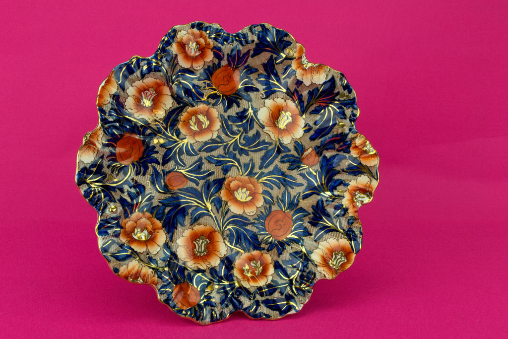 Blue and Red Arts & Crafts Cake Stand, English 1900s