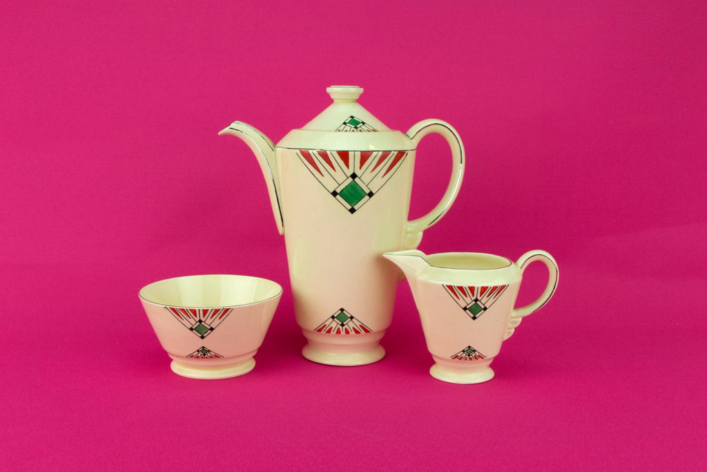 Art Deco coffee set by Newhall, English 1920s