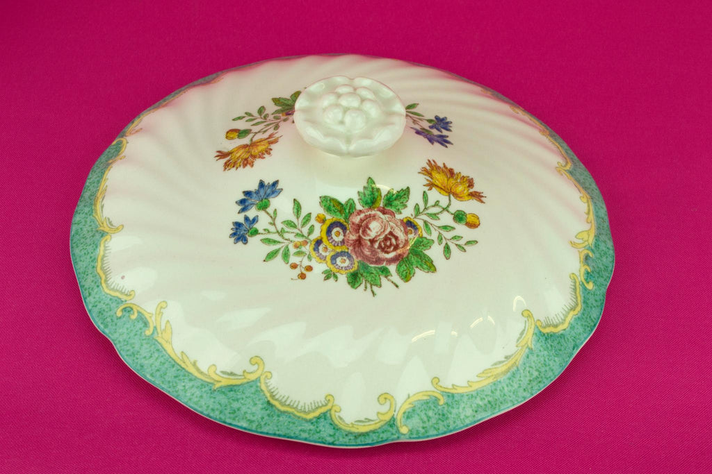 Royal Doulton Green Tureen, English Mid 20th Century