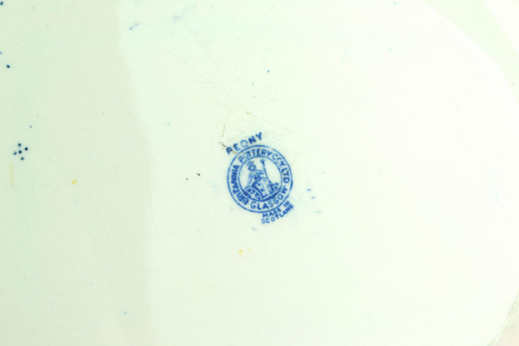 Blue and White Medium Serving Platter, Scottish 1930s