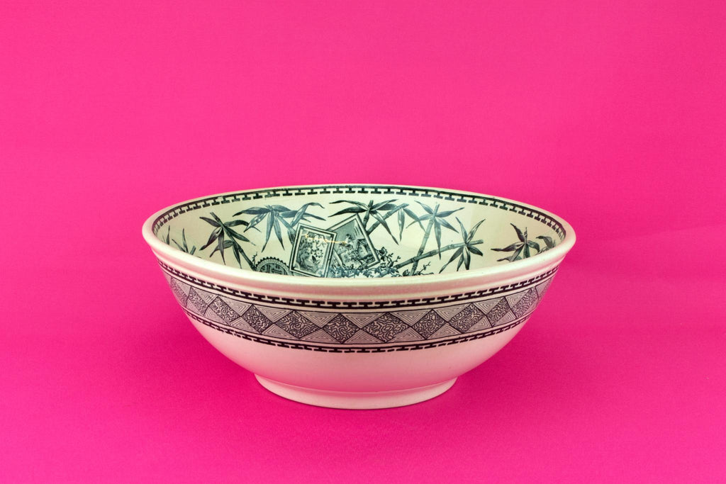Pottery Large Aesthetic Movement Decorative Bowl ,English 