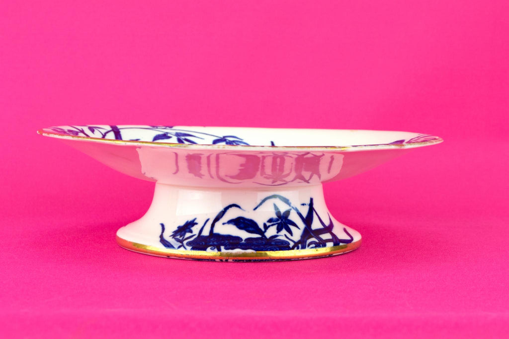 Blue and White Aesthetic Movement Cake Stand, English 19th Century