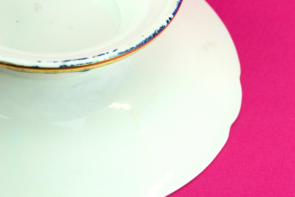 Blue and White Aesthetic Movement Cake Stand, English 19th Century