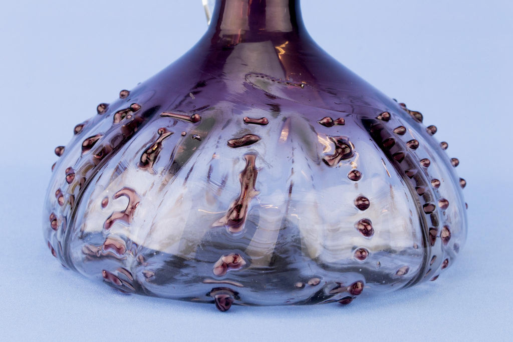 Blown Amethyst Glass Large Wine Decanter