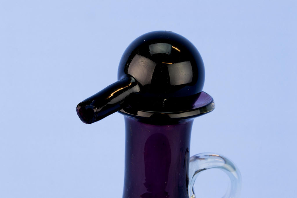 Blown Amethyst Glass Large Wine Decanter