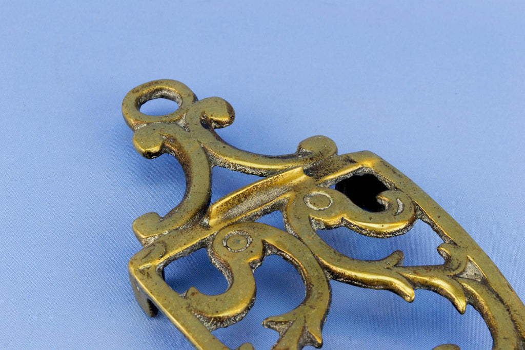 Small Brass Trivet Stand, English Late 19th Century