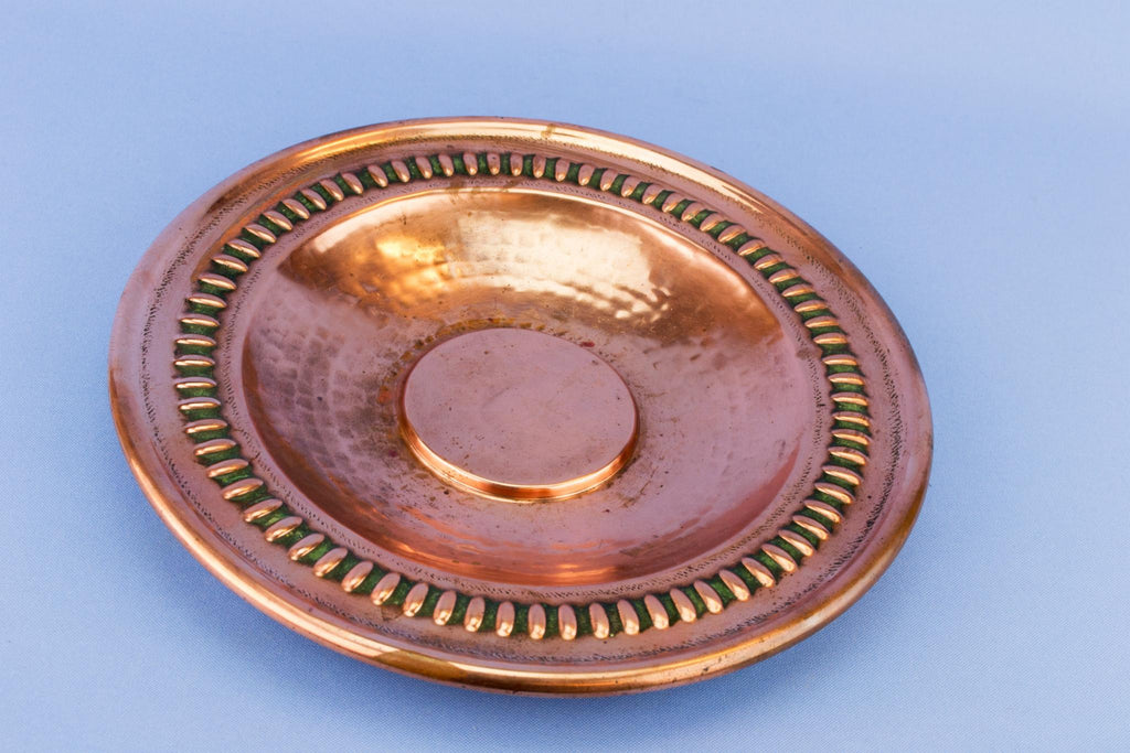 Hammered Copper & Brass Vase on Stand, Indian Mid 20th Century