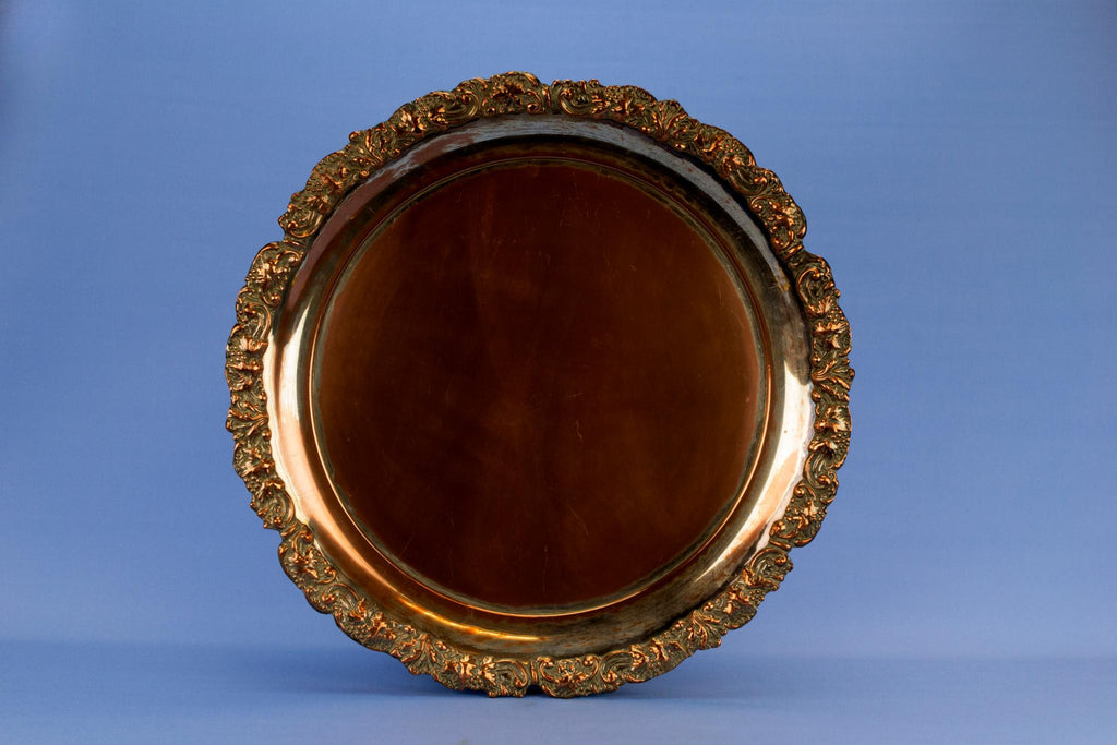 Large Copper Serving Tray, English 19th Century