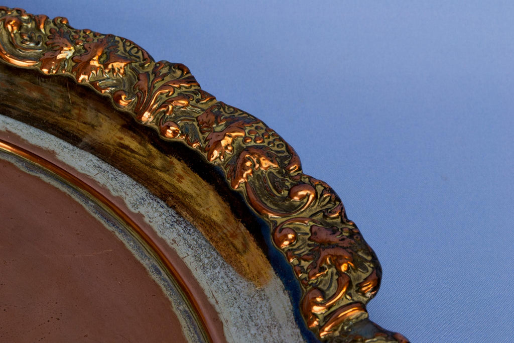 Large Copper Serving Tray, English 19th Century