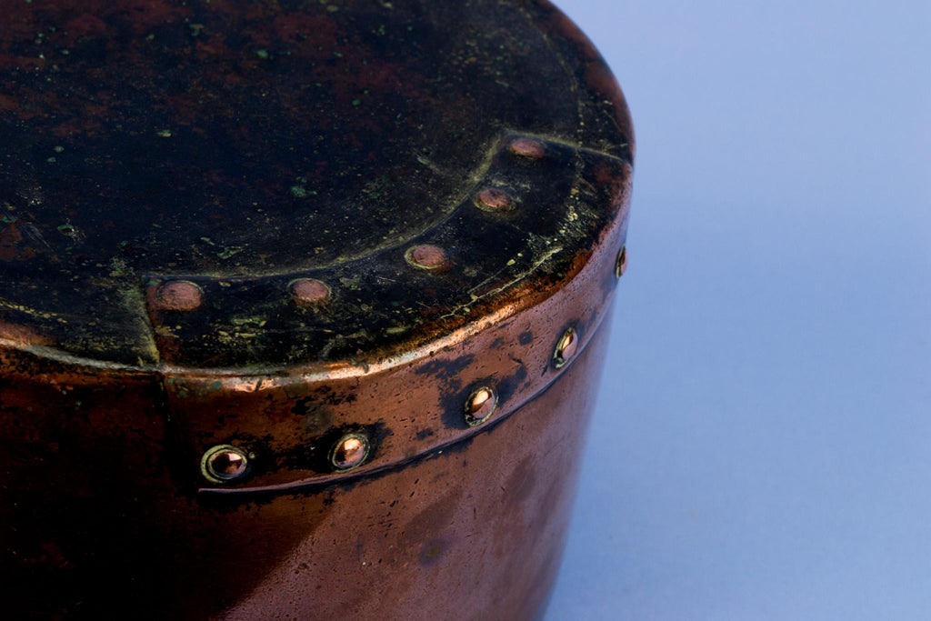 Medium Copper Pan and lid, English 19th Century
