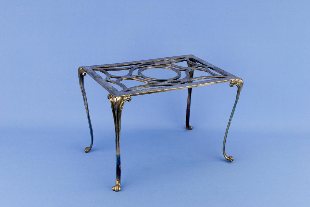 Medium Silver Plated Trivet Stand, English Circa 1910