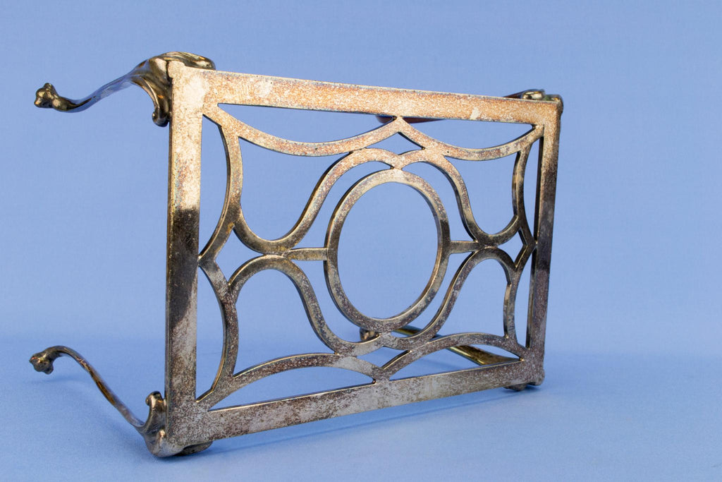 Medium Silver Plated Trivet Stand, English Circa 1910