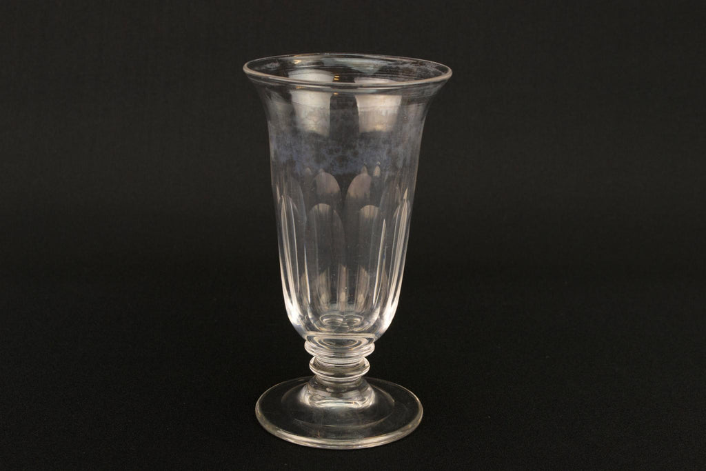 Cut Glass Small Victorian Champagne Flute, English 19th Century