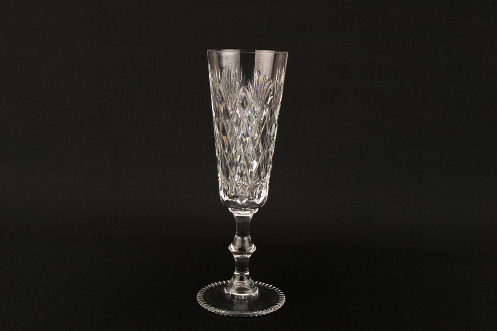 Set Of 6 Champagne Flutes in Cut Glass