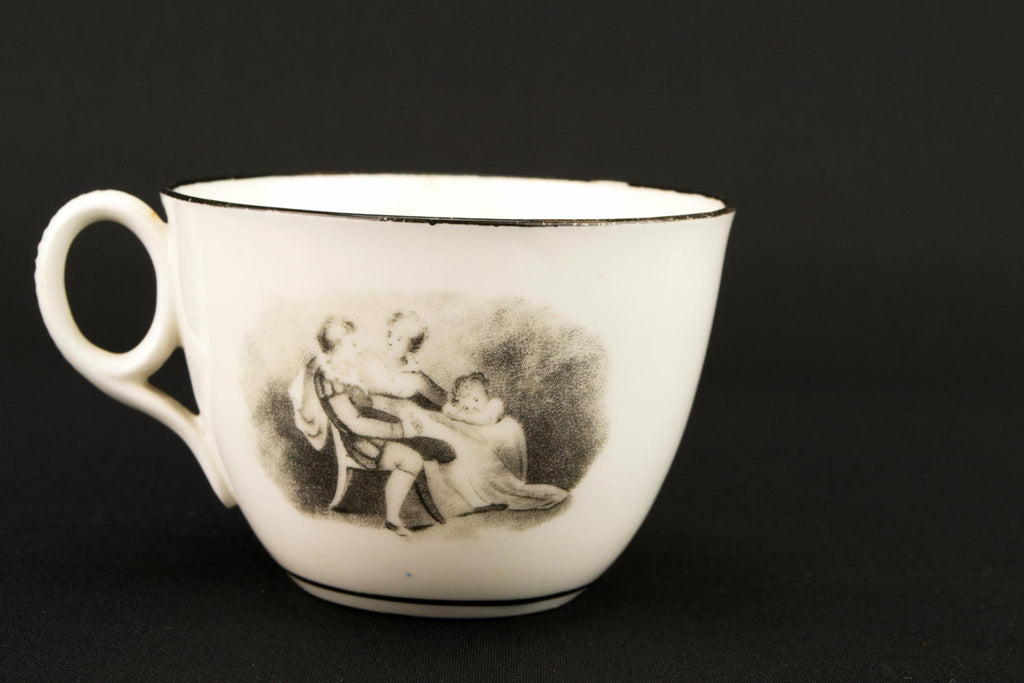 Regency Teacup and Saucer by New Hall, English 1810s