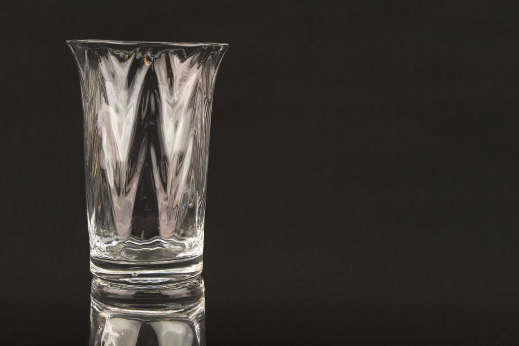 4 Blown Glass Whisky Tumblers, English 1930s