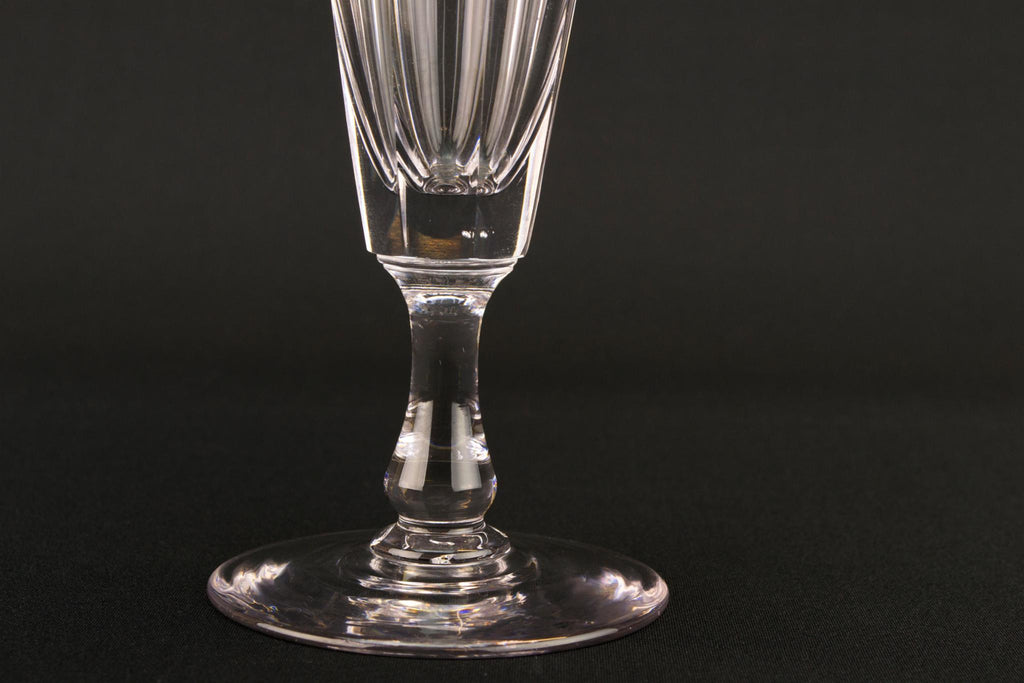 Cut Glass Georgian Champagne Flute, English Early 1800s