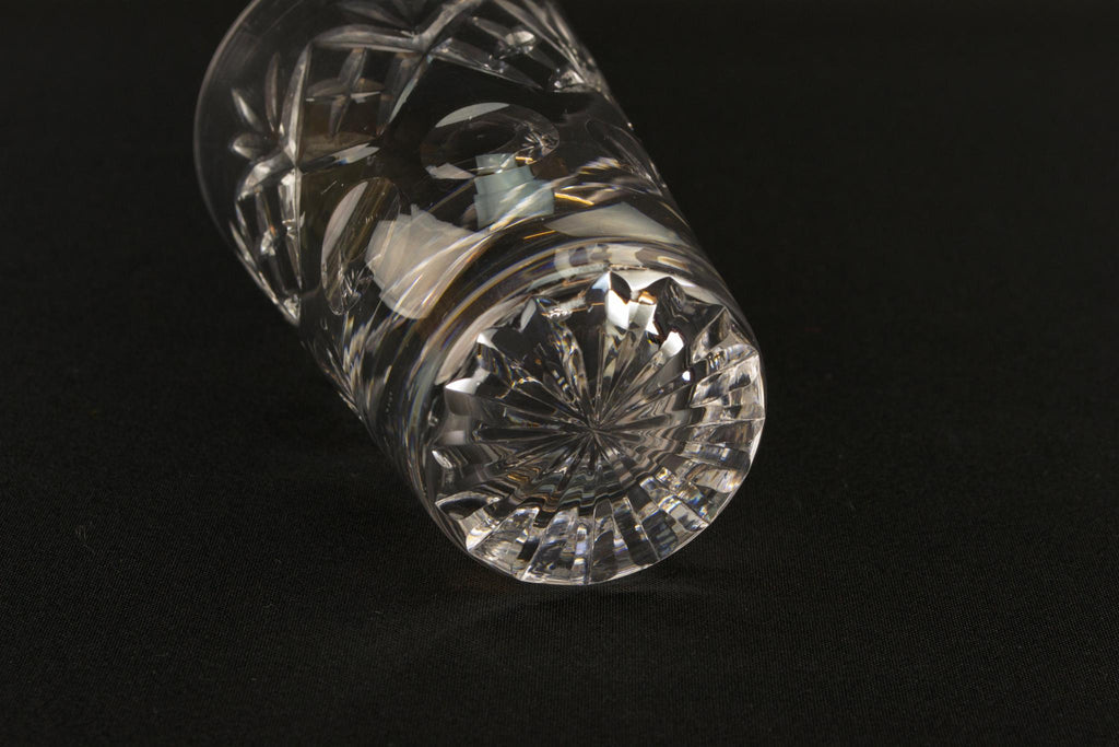 2 Cut Glass Whisky Tumblers, English Mid 20th Century