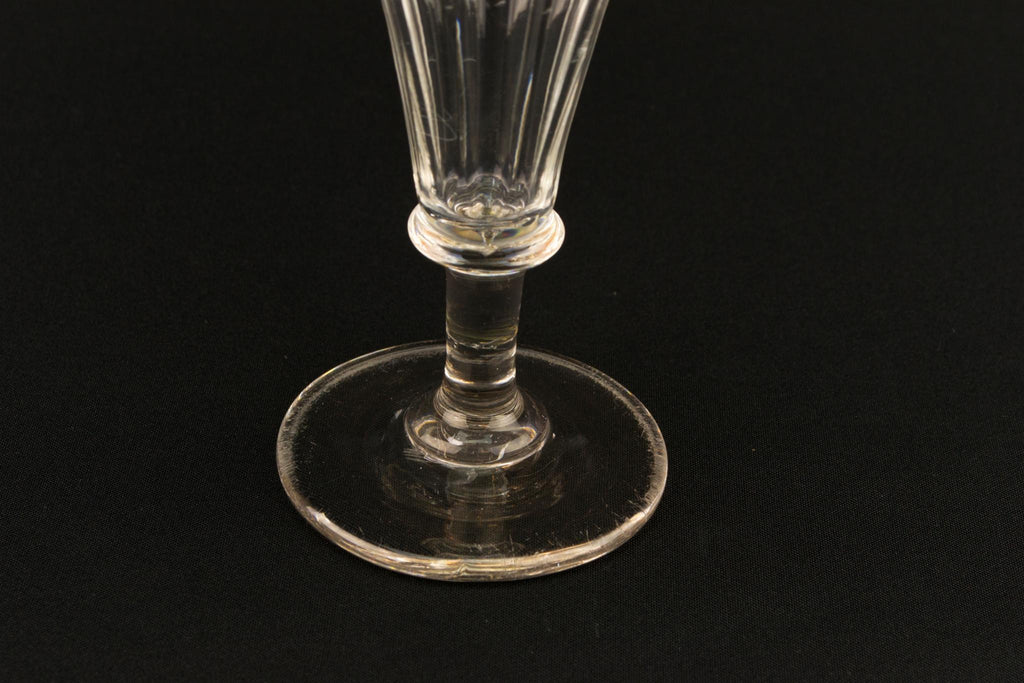 Cut Glass Medium Victorian Champagne Flute, English Mid 19th Century