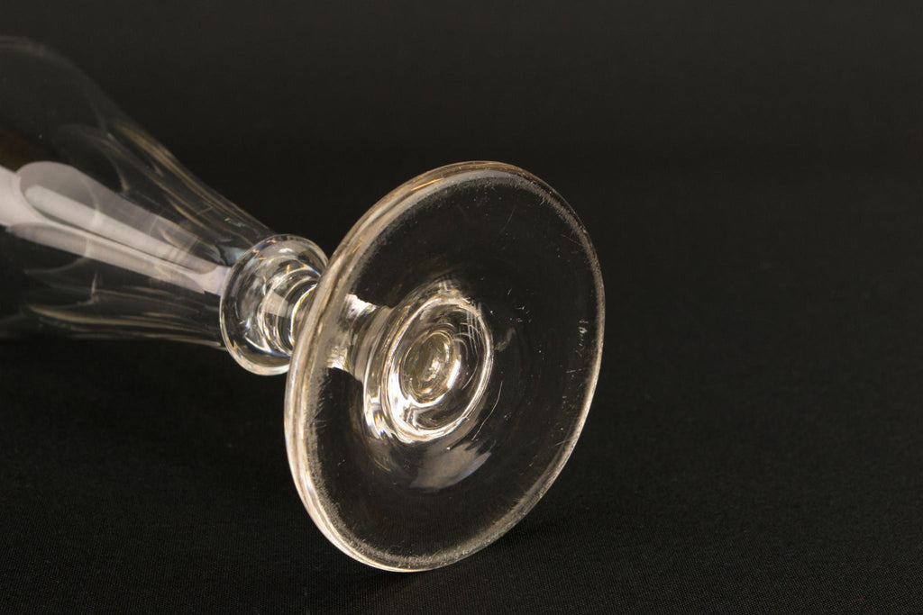 Cut Glass Medium Victorian Champagne Flute, English Mid 19th Century