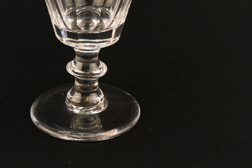Panel Cut Port or Sherry Glass, English Mid 19th Century