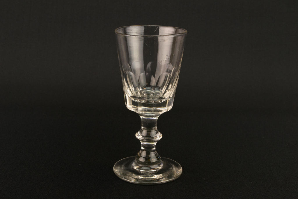 Port or Sherry Panel cut Glass, English Mid 19th Century
