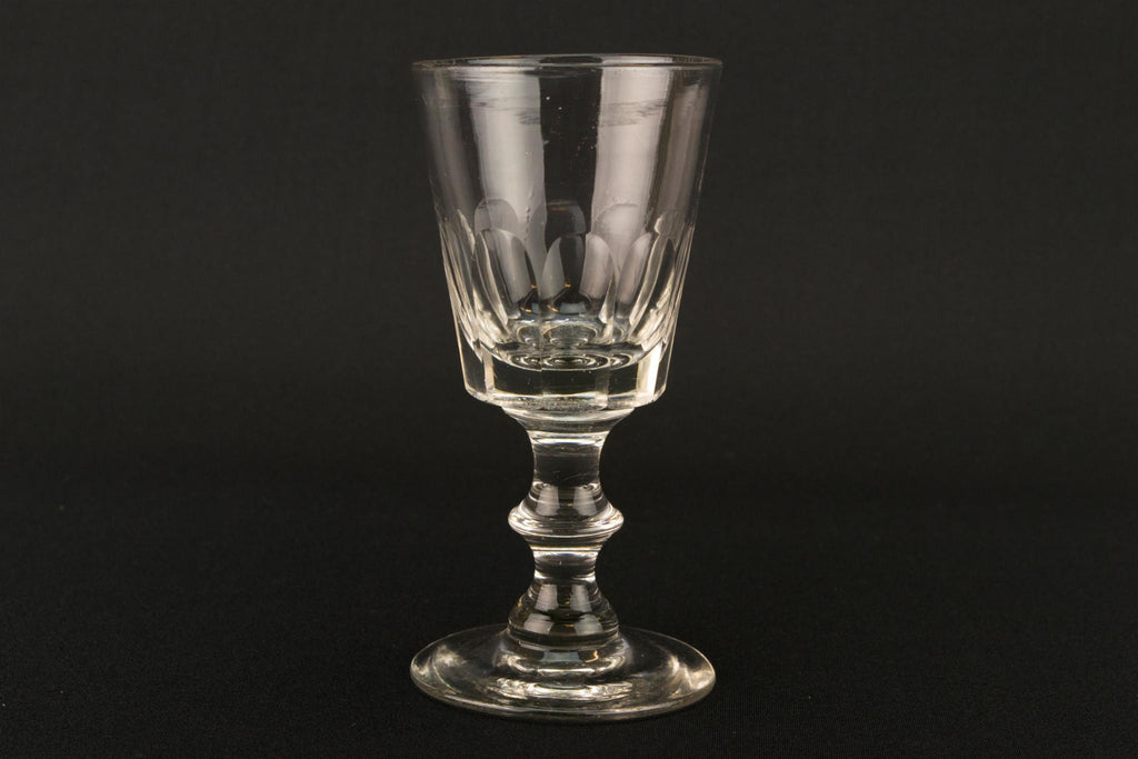 Port or Sherry Panel cut Glass, English Mid 19th Century