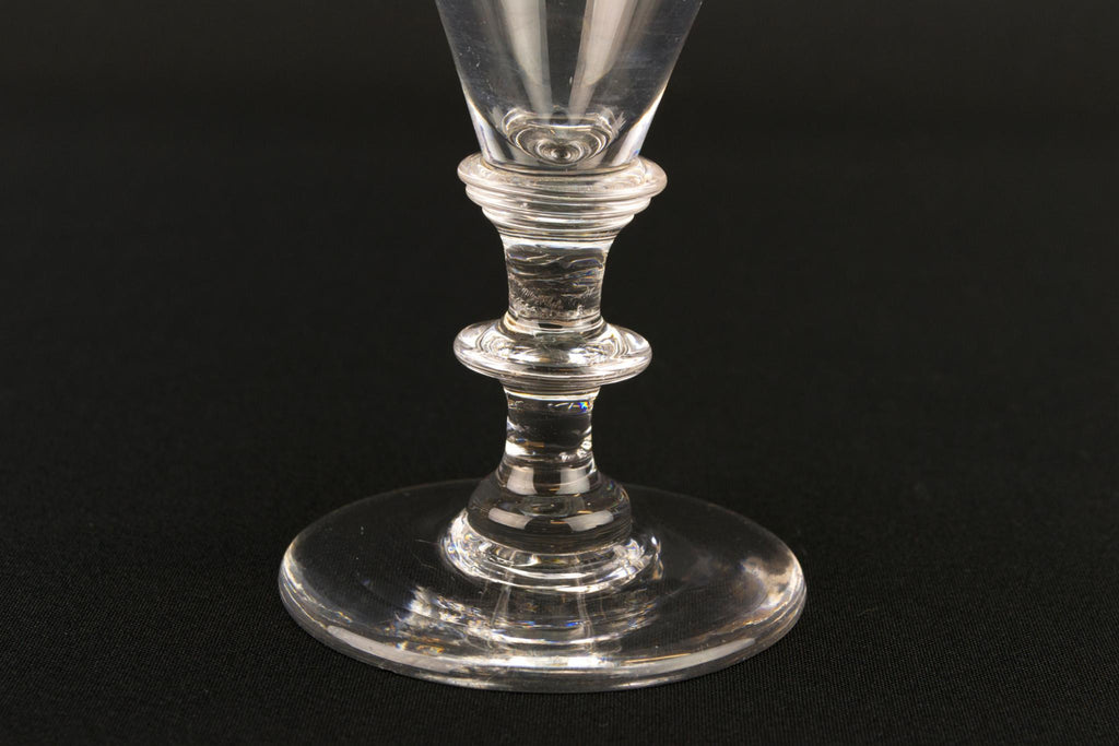 Conical Port or Sherry Stem Glass, English Early 1800s