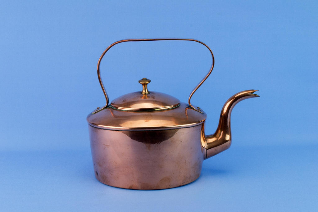 Victorian Large Copper Kettle, English Mid 19th Century