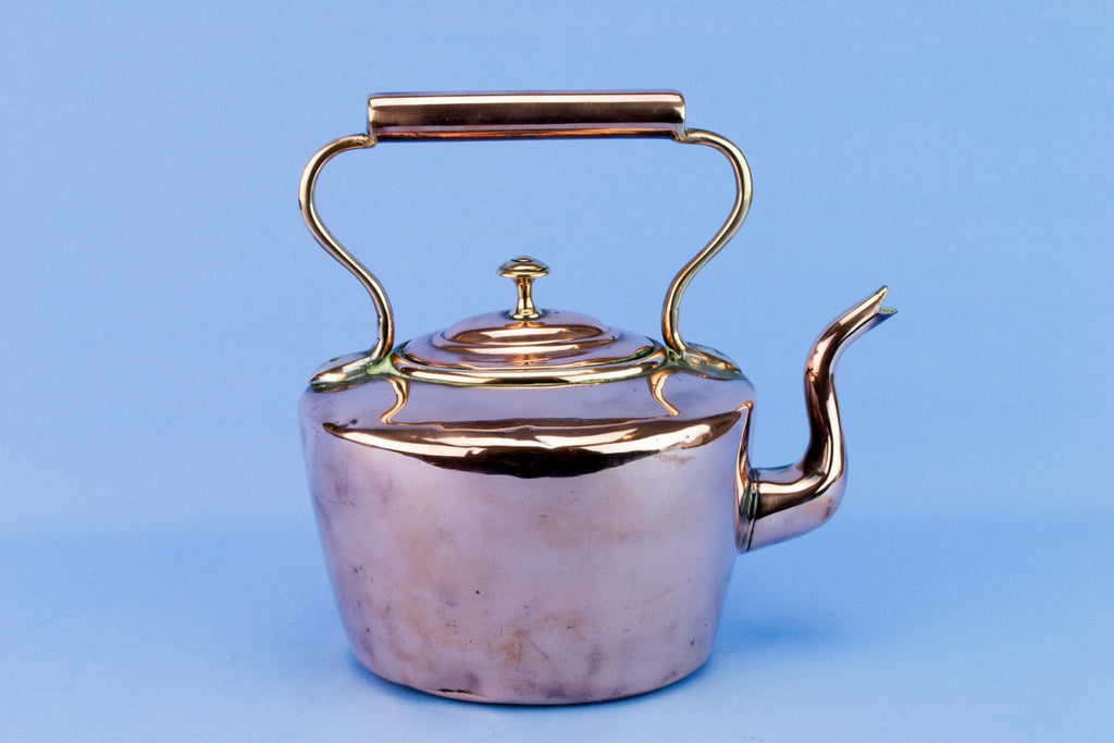 Polished Copper Kettle, English Mid 19th Century