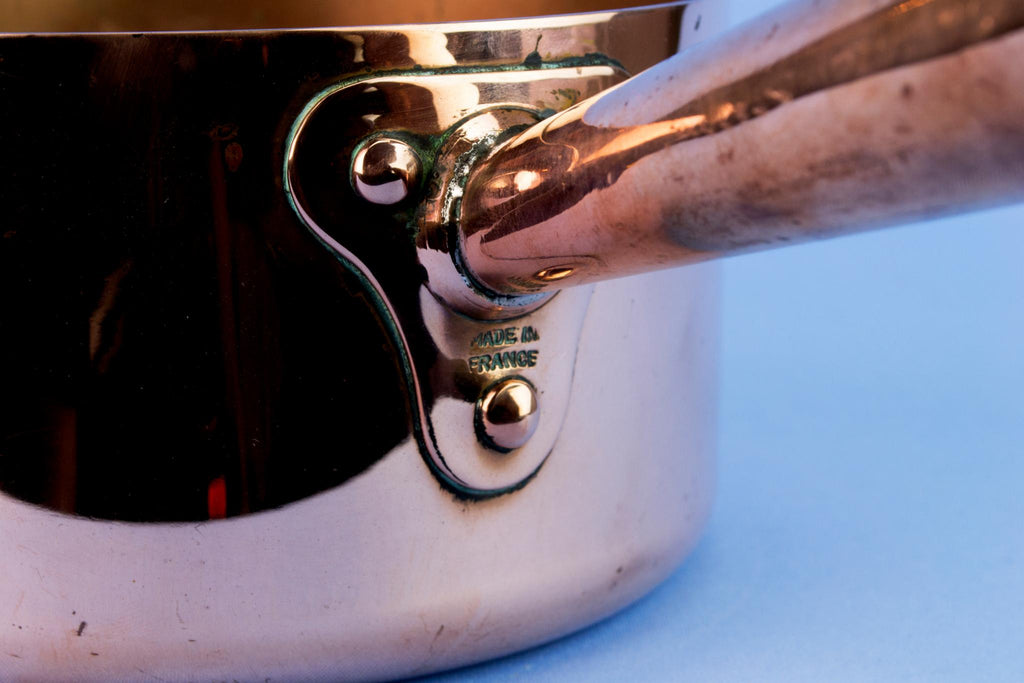 Medium Solid Copper French Cooking Pan