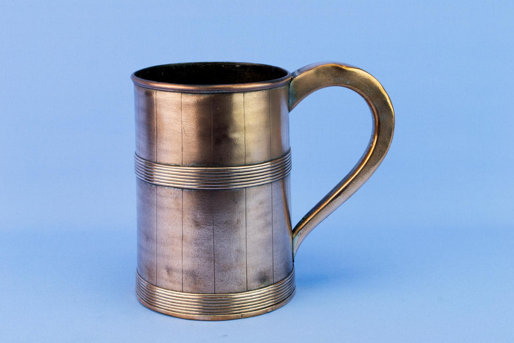1 Pint Beer Tankard in Copper, English 1930s