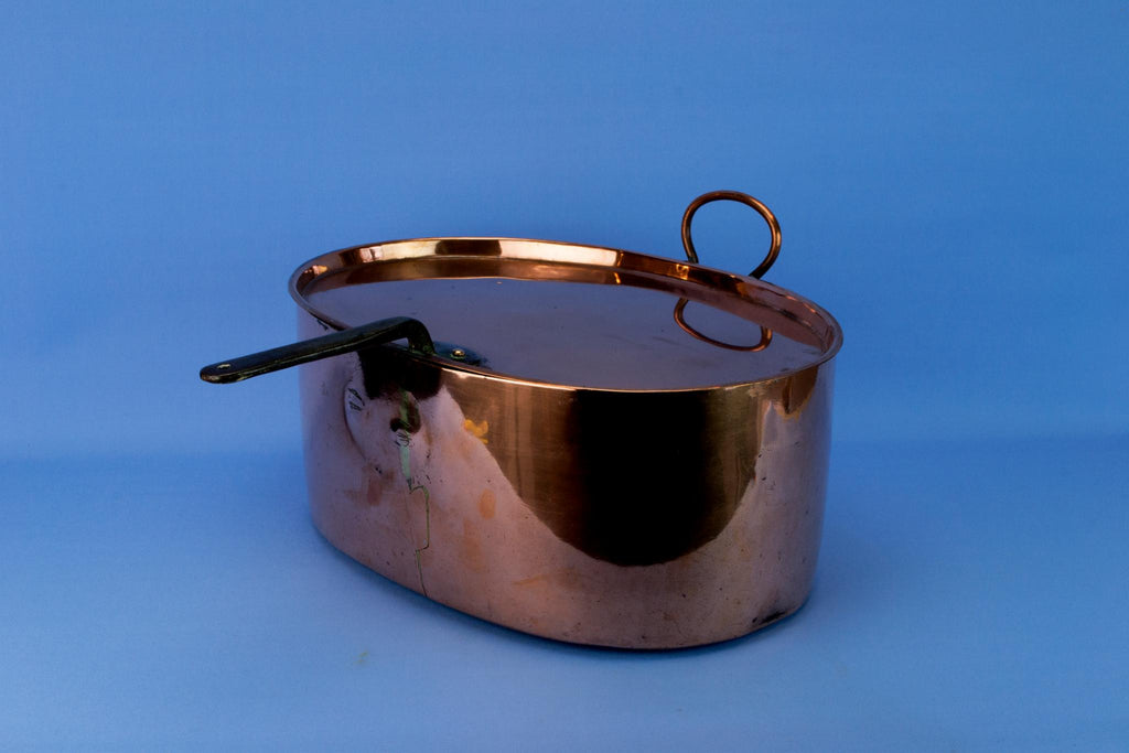 Large Copper Cooking Pan, English Early 1900s