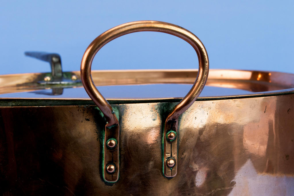Large Copper Cooking Pan, English Early 1900s