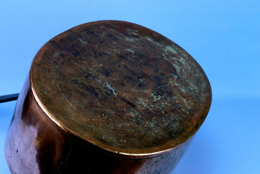 Large Oval Copper Pan and Lid, English Victorian 19th Century
