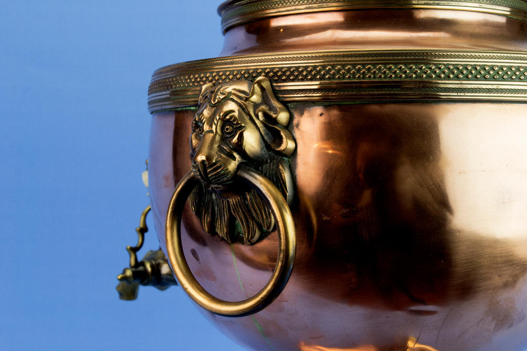 Regency Copper Hot Water Urn, English Early 1800s