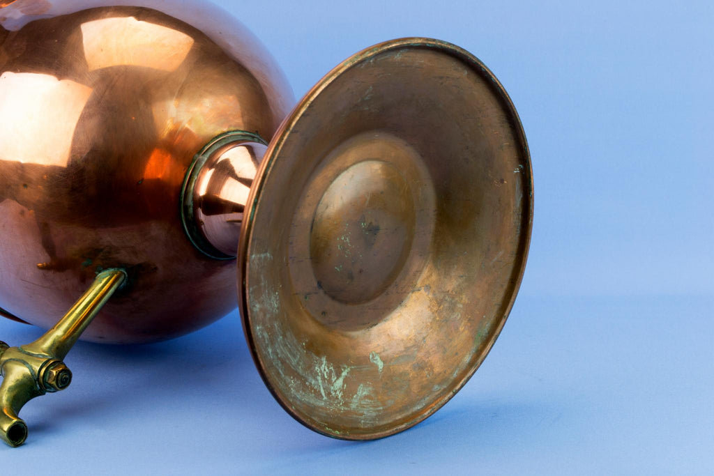 Large Copper Hot Water Urn, English Mid 19th Century